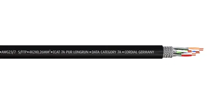 CORDIAL Cordial CSE 100 NN-SD 7A PUR LONGRUN Câble de données CAT 7A, 100 m