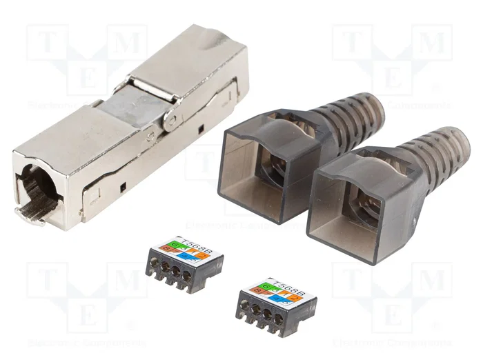 LANBERG Connecteur RJ45 Cat 6a Argent LANBERG Connecteur RJ45 Cat 6a Argent