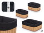 KIPIT Set de 3 organisateurs en bambou noir 2 tailles