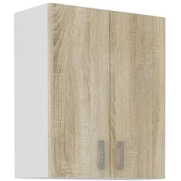 Meuble haut SARA 2 portes - Chêne Sonoma - L60xP31xH71,5 cm