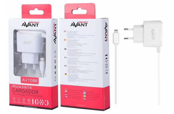 AVANT CONNECT Chargeur secteur avec câble Lightning 1A