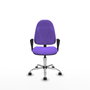 PIQUERAS Y CRESPO Chaise de bureau Algarra, tissu lilas, base chromée
