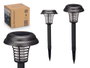 Ibergarden Balise Antimoustique Zapper 13 x 46 x 13 cm Noire Plastique Piles AA Incluses (Set de 6)
