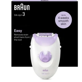 Braun SE3-031 Silképil 3 - Épilateur électrique - 2 modes - Blanc / Rose - Pour une peau douce durable