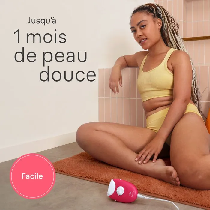 Braun SE3-031 Silképil 3 - Épilateur électrique - 2 modes - Blanc / Rose - Pour une peau douce durable Braun SE3-031 Silképil 3 - Épilateur électrique - 2 modes - Blanc / Rose - Pour une peau douce durable