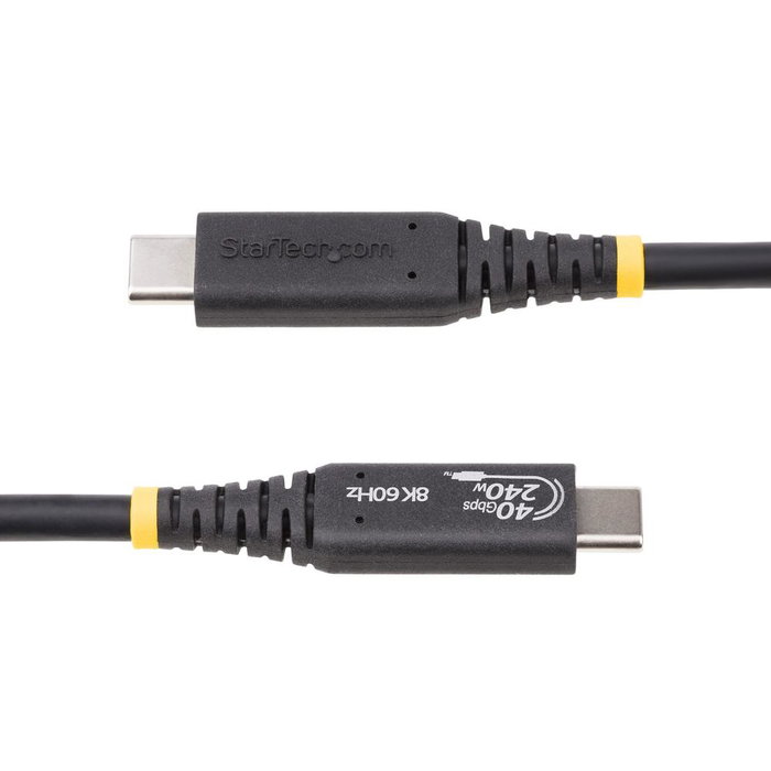 Startechcom Câble USB4 USB-C 40 Gbps 240W 50cm pour Transfert et Charge
