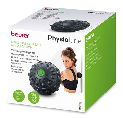 Beurer MG-10 Boule de massage avec vibration pour la récupération musculaire, forme ergonomique, portable pour les voyages