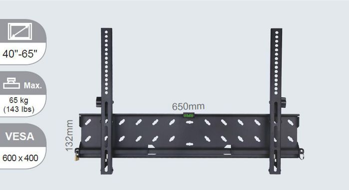 Vivolink Support mural professionnel grand format avec inclinaison VESA 600x400 Vivolink Support mural professionnel grand format avec inclinaison VESA 600x400