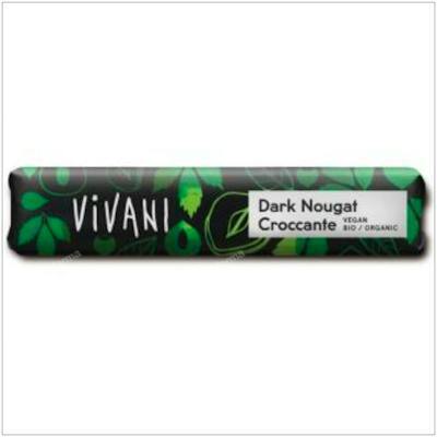 VIVANI Barre au chocolat noir praliné et noisettes 18 unités VIVANI Barre au chocolat noir praliné et noisettes 18 unités