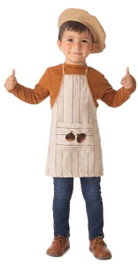 Creaciones Llopis Costume de Castagnier à rayures marron, Taille 5 ans
