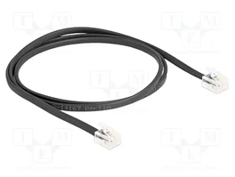 DELOCK Câble téléphonique RJ11 plat 1m noir