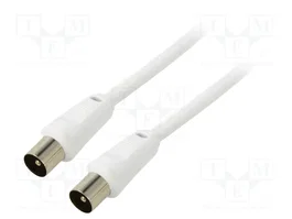 GOOBAY Câble coaxial concentrique 1,5m blanc