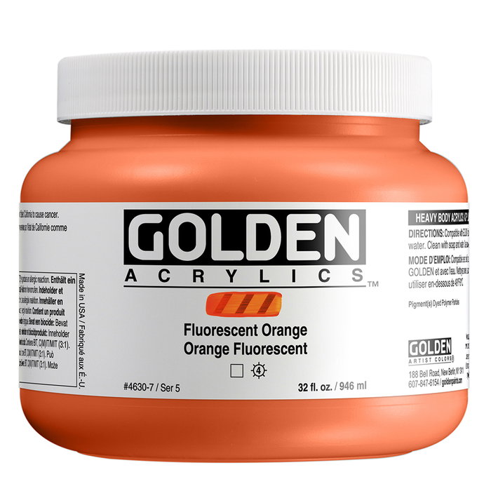 Golden Peinture Acrylique Heavy Body Orange Fluorescent Golden Peinture Acrylique Heavy Body Orange Fluorescent