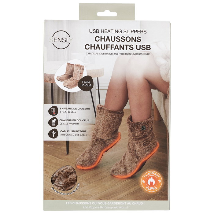 Sensly Pantoufles Thermiques USB Grand Froid Sensly Pantoufles Thermiques USB Grand Froid