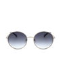 Longchamp LO143S 719 Lunettes de soleil femme monture métallique ronde UV400 58-19-140 mm