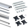 Emuca Kit de ferrures pour Placard 90 2 portes coulissantes et armoire à fermeture souple, profilé Vall, épaisseur 19mm, panneaux non inclus, anodisé mat