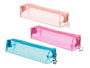 Pincello Étui Transparent Assorti Taille Unique 20x4.5x5 cm Plastique - Couleurs Aléatoires (Bleu, Saumon, Rose) (Set de 24)