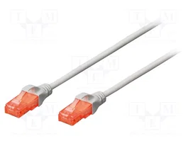 DIGITUS Cordon de raccordement Cat 5e U/UTP RJ45, 10m, gris