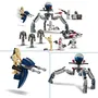 Lego Star Wars 75372 Pack de Combat Clone Troopers et Droides de Combat, Jouet de Construction avec 4 Minifigurines, Speeder Bike et Personnages