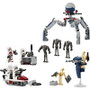 LEGO Star Wars Pack de Combat des Clone Troopers et Droides de Combat 75372 avec Speeder Bike et figurines