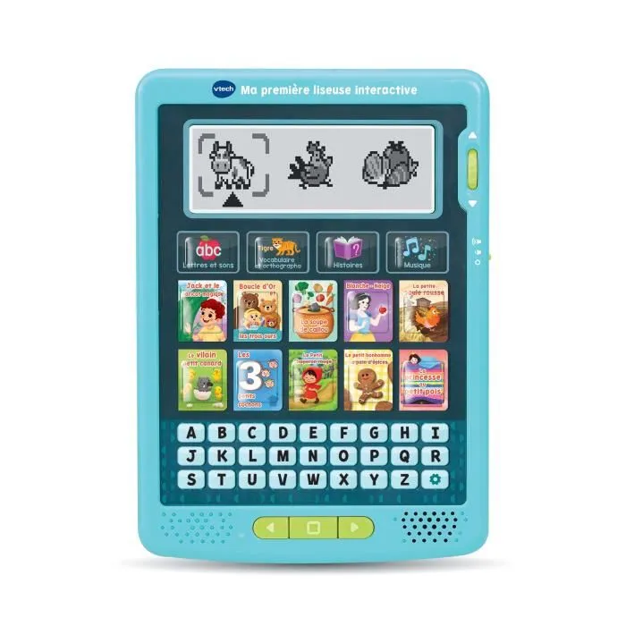 VTech Ma Première Liseuse Interactive - Liseuse électronique pour enfants 3-7 ans avec 10 contes, alphabet et histoires - Multicolore - Langue française
