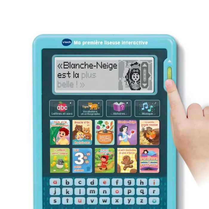 VTech Ma Première Liseuse Interactive - Liseuse électronique pour enfants 3-7 ans avec 10 contes, alphabet et histoires - Multicolore - Langue française