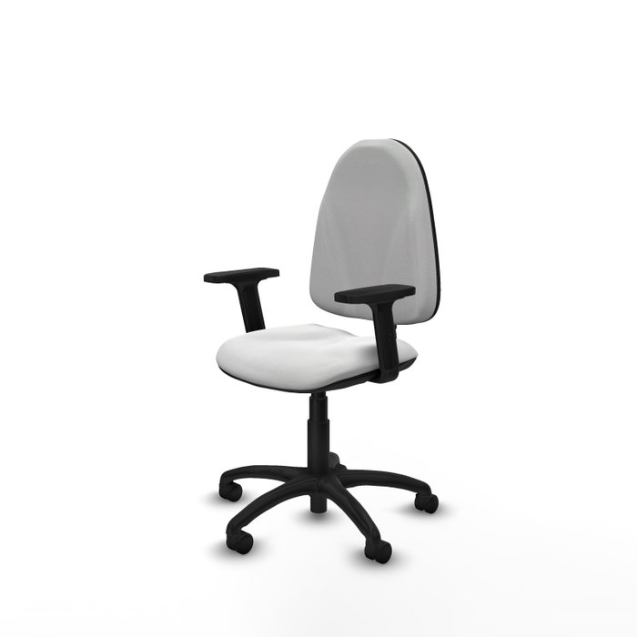 PIQUERAS Y CRESPO Chaise de bureau Algarra, blanc, accoudoirs 2D