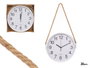 Giftdecor Horloge Murale à Suspendre en Plastique Blanc 30 cm (Set de 8)