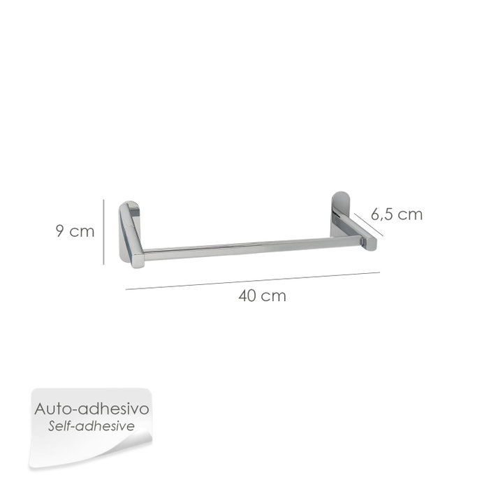 MAURER Porte-serviettes à barre Inox Adhésif 40 cm