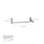 MAURER Porte-serviettes à barre Inox Adhésif 40 cm