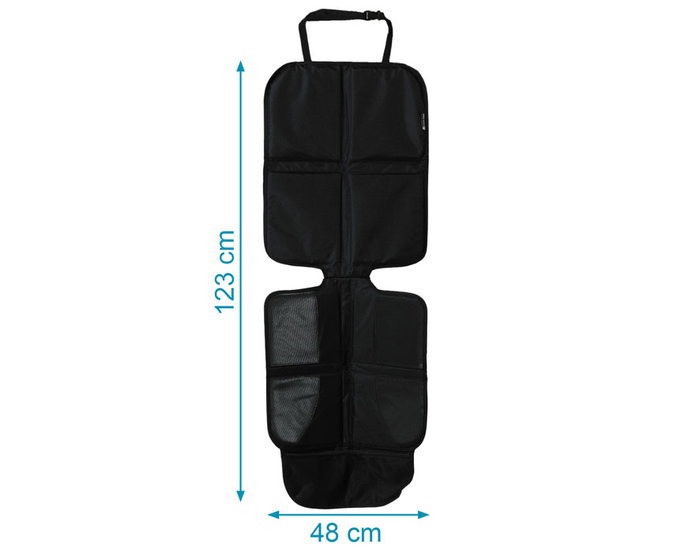 KioKids - Protège-siège auto intégral et antidérapant pour siège bébé, avec poches de rangement, noir KioKids - Protège-siège auto intégral et antidérapant pour siège bébé, avec poches de rangement, noir