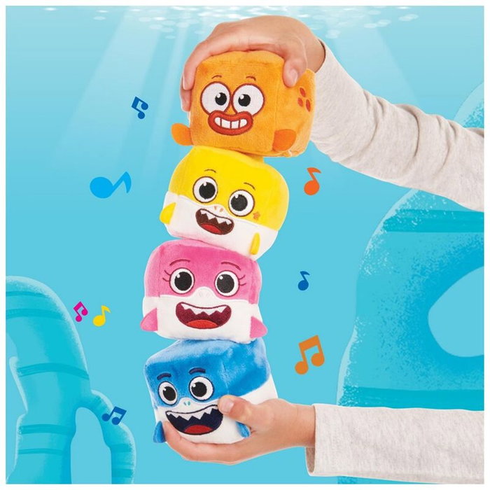 WOWWEE Lot de 12 petites peluches Baby Shark avec sons WOWWEE Lot de 12 petites peluches Baby Shark avec sons