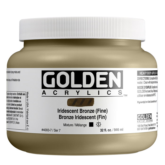 Golden Couleurs Acryliques Iridiscentes Bronze Heavy Body (Fin) 946 ml Golden Couleurs Acryliques Iridiscentes Bronze Heavy Body (Fin) 946 ml