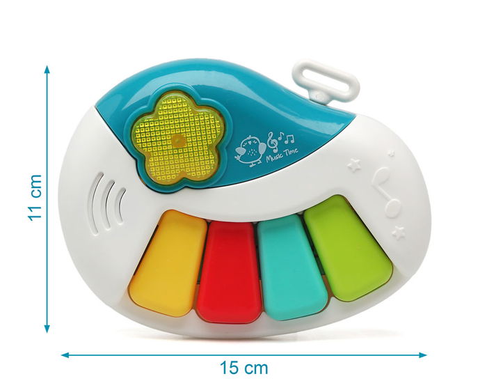 KioKids Piano Musical Éducatif pour Bébé avec Lumières, Mélodies et Notes Multicolores, Jouet Sensoriel pour Enfants à Partir de 6 Mois
