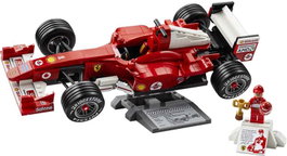LEGO Icons 11375 Maquette Ferrari F2004 F1 et Michael Schumacher - Set de Construction Adulte pour Fans de Formule 1