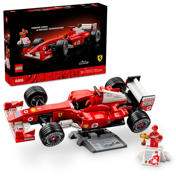 LEGO Icons Ferrari F2004 et Michael Schumacher