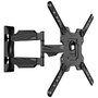 Ernitec Support mural pour 1 moniteur de 32 à 60 pouces, inclinaison -5° à +8°, pivot 180°, compatible VESA 100x100 à 400x400, charge 31,8 kg