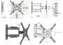 Ernitec Support mural pour 1 moniteur de 32 à 60 pouces, inclinaison -5° à +8°, pivot 180°, compatible VESA 100x100 à 400x400, charge 31,8 kg