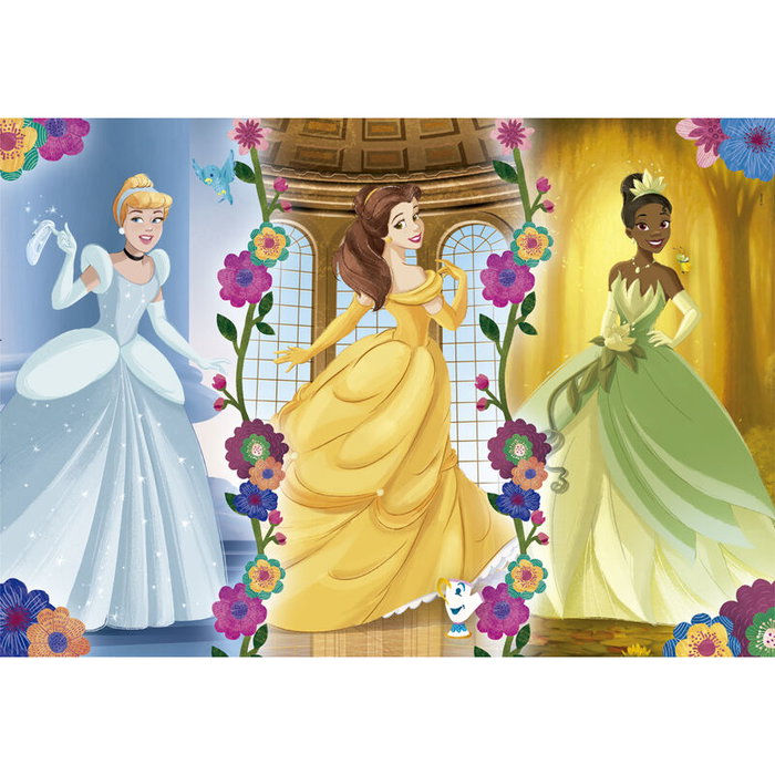 CLEMENTONI Puzzle 104 Pièces Princeses Disney pour Enfants - Dimensions 37,9 x 26,9 cm