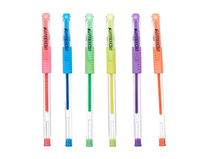 Pincello Lot de 6 Stylos Gel Fluorescents - Couleurs Assorties - 10 x 21 x 3 cm (Set de 24) Pincello Lot de 6 Stylos Gel Fluorescents - Couleurs Assorties - 10 x 21 x 3 cm (Set de 24)
