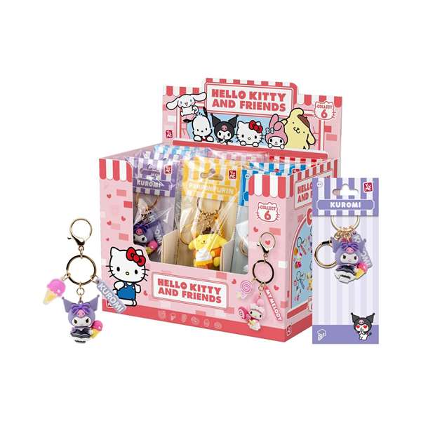 Yume Llavero porte-clés Hello Kitty & Friend 13 cm en PVC et métal - Modèles assortis
