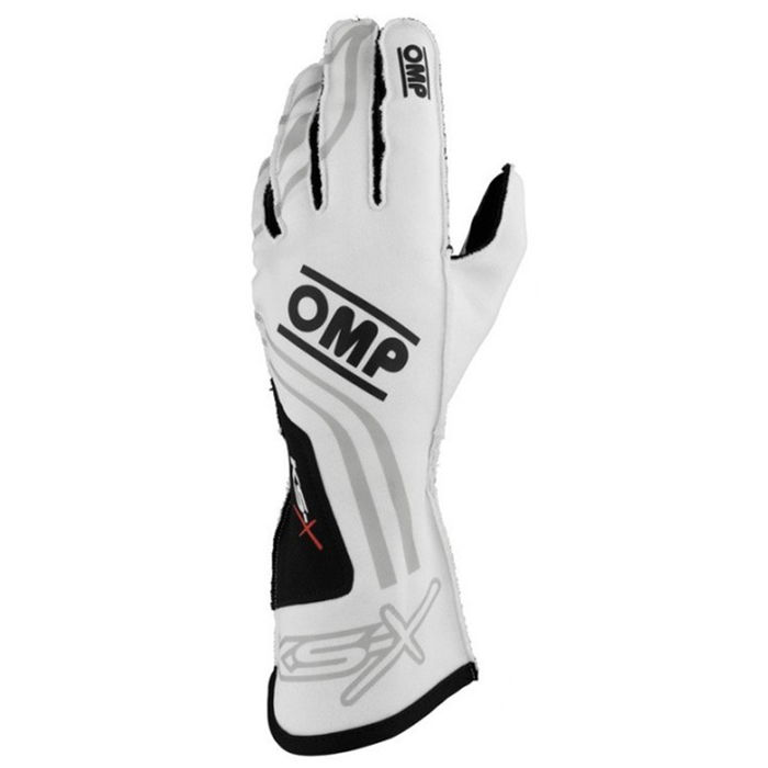OMP Gants Kart Ks-X FIA 8877-2022 Blanc Taille 004 Enfants OMPKB0-2751-A01-020-004