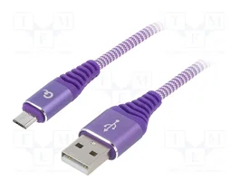 GEMBIRD Câble USB 2.0 Cablexpert USB A vers USB B micro, 1m, violet