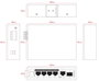 Ernitec Switch Gigabit PoE+ Industriel 6 Ports (4x PoE 120W, 2x Uplink, SFP, Gestion L2+, -40°C à 75°C)