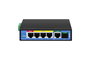 Ernitec Switch Gigabit PoE+ Industriel 6 Ports (4x PoE 120W, 2x Uplink, SFP, Gestion L2+, -40°C à 75°C)