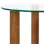 Home Deco Factory Jeu de 2 tables gigognes rouge avec verre trempé