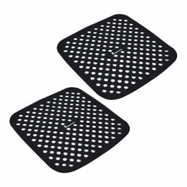 Masterpro Jeu de 2 tapis de cuisson en silicone noir 19 x 19 cm bgmp-7701