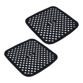 Masterpro Bgmp-7701 Lot de 2 tapis de cuisson en silicone noir 19x19x0.12 cm