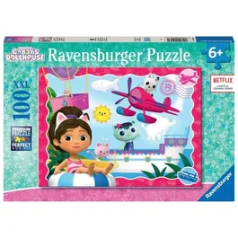 Ravensburger - Puzzle enfant 100 pièces XXL - L'aventure des chats ! / Gabby's Dollhouse - 12001053 - À partir de 6 ans
