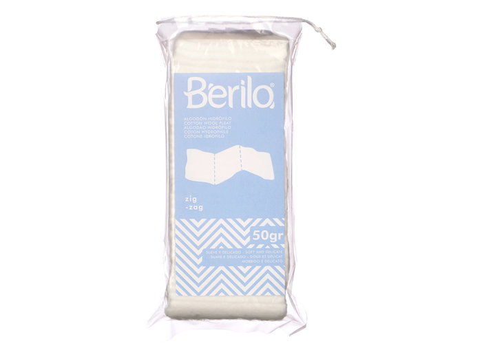 BERILO Bolsa de algodón Zig Zag Blanco 50g